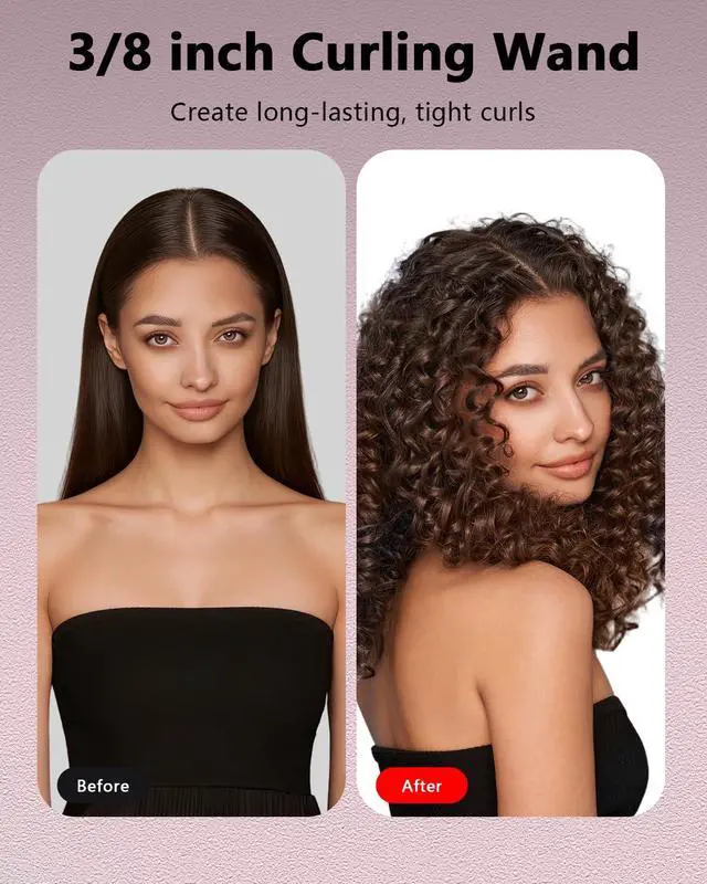 Alt view image 5 of 7 - 5 in 1 Curling Wand Set, Hair Styling Tools with Thermal Brush