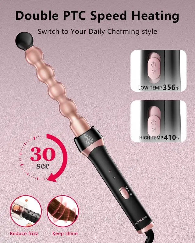 Alt view image 6 of 7 - 5 in 1 Curling Wand Set, Hair Styling Tools with Thermal Brush