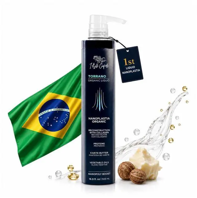 Main image of Torrano Liquid Nanoplastia Keratin Hair Treatment- Straightening in 1 Step, Formaldehyde Free-Nanoplastia Para Alisar Cabello, Keratina Organica Sin Formol Para Alisar(16.9Fl.oz/500ml)