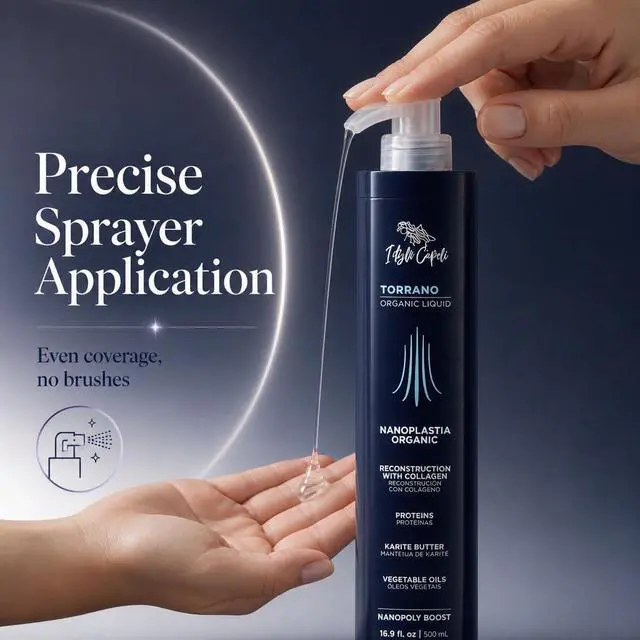 Alt view image 2 of 7 - Torrano Liquid Nanoplastia Keratin Hair Treatment- Straightening in 1 Step, Formaldehyde Free-Nanoplastia Para Alisar Cabello, Keratina Organica Sin Formol Para Alisar(16.9Fl.oz/500ml)