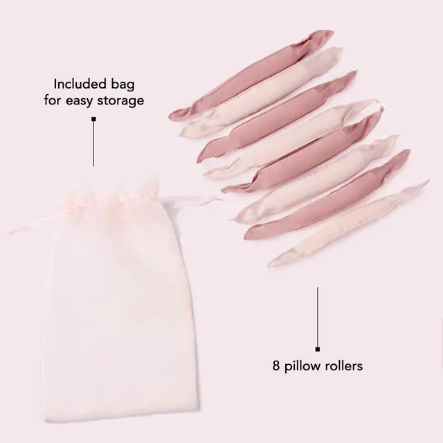 Alt view image 6 of 7 - Heatless Curl Define Pillow Rollers, Soft Curlers for Overnight Curls, No Heat Curling Set, Flexible Rollers for All Hair Types, Heatless Styling Tools for Volumizing Waves, 8-Pack