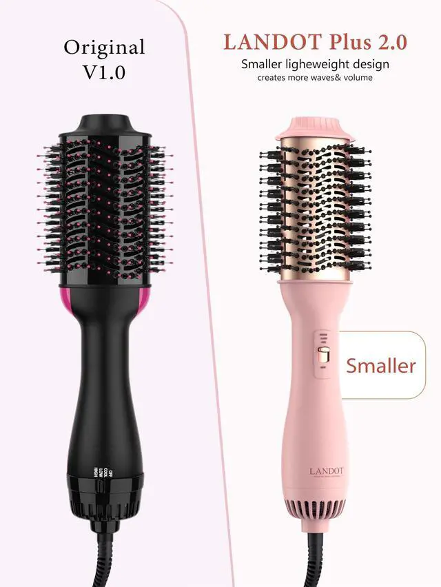 Alt view image 5 of 7 - Hair Blow Dryer Brush, One-Step Hot Air Volumizer for Smooth Blowout
