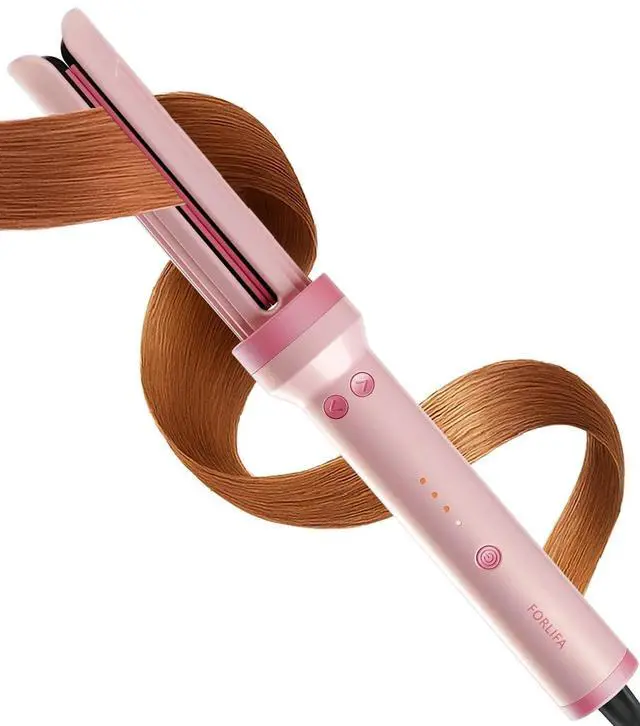 Main image of Automatic Curling Iron 1 inch, Rotating Curling Iron with Cool Airflow Styler, Pro Hypercurve 3 in 1 Automatic Hair Curler Beach Waves Curling Wand Anti-Scald, 1.1 Billion Ionic, Dual Voltage