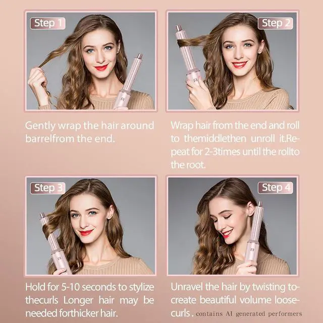 Alt view image 5 of 7 - 5 in 1 Hair Styler & Wrap Air Curler, Low-Speed Hair Tools