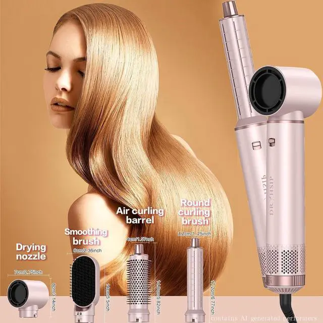 Alt view image 7 of 7 - 5 in 1 Hair Styler & Wrap Air Curler, Low-Speed Hair Tools