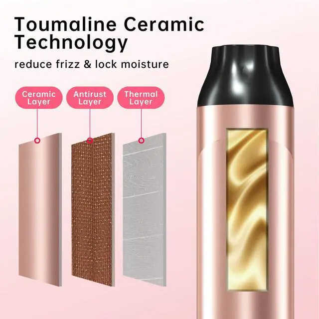 Alt view image 3 of 7 - 2 Inch Large Barrel Curling Iron for Long Hair & Thick Hair, Hair Curler for Beach Waves and Voluminous Curls, 30 Seconds Fast Heating Hair Styling Tool with 8 Adjustable Temperature