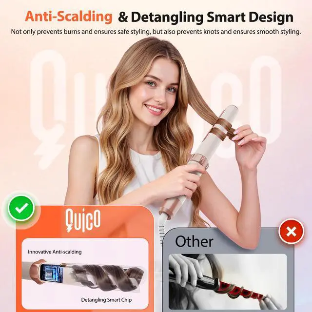 Alt view image 3 of 7 - Upgrade Automatic Curling Iron, 15s Fast Heat 1 1/4 Inch Salon-Waves