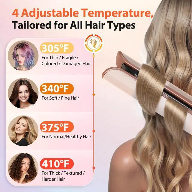Alt view image 7 of 7 - Upgrade Automatic Curling Iron, 15s Fast Heat 1 1/4 Inch Salon-Waves