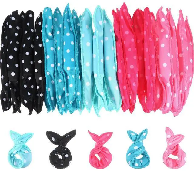 Main image of 40 Pieces Soft Curlers Hair Rollers Overnight Heatless Pillow Rollers for Hair Satin Sponge Curlers to Sleep in No Heat for Long Short Styling Tools(Multicolor)