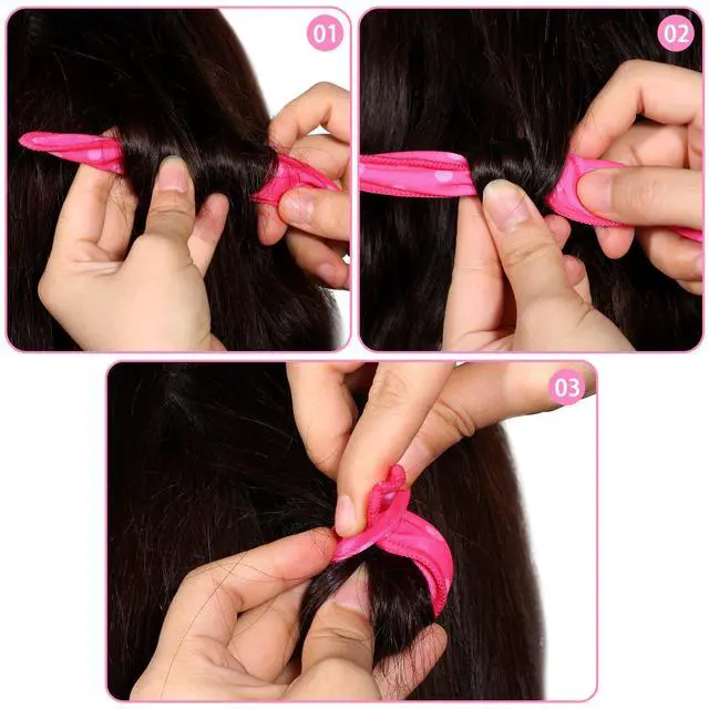 Alt view image 5 of 7 - 40 Pieces Soft Curlers Hair Rollers Overnight Heatless Pillow Rollers for Hair Satin Sponge Curlers to Sleep in No Heat for Long Short Styling Tools(Multicolor)