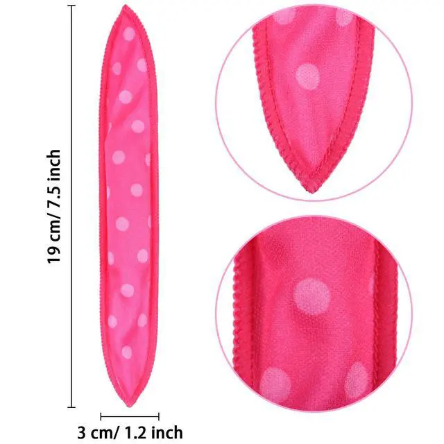 Alt view image 3 of 7 - 40 Pieces Soft Curlers Hair Rollers Overnight Heatless Pillow Rollers for Hair Satin Sponge Curlers to Sleep in No Heat for Long Short Styling Tools(Multicolor)