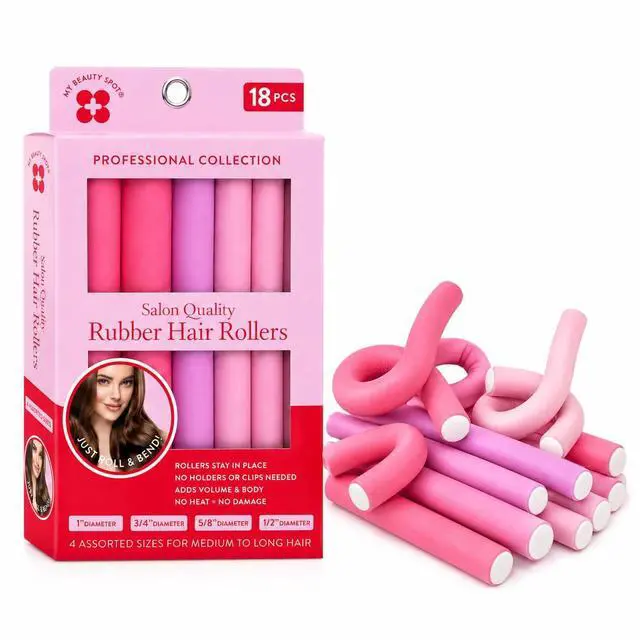 Main image of MyFlexi Rods for Long Hair, 18-Piece Heatless Curlers