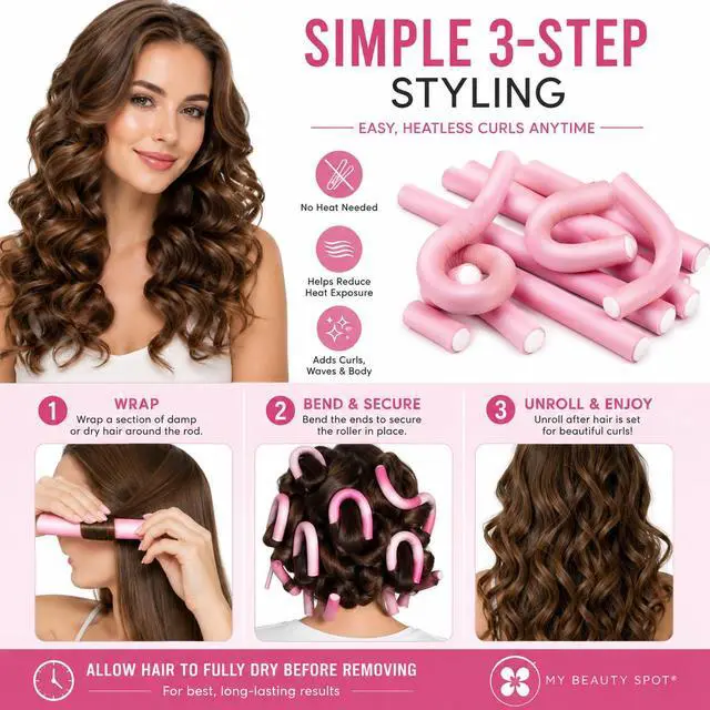 Alt view image 6 of 7 - MyFlexi Rods for Long Hair, 18-Piece Heatless Curlers