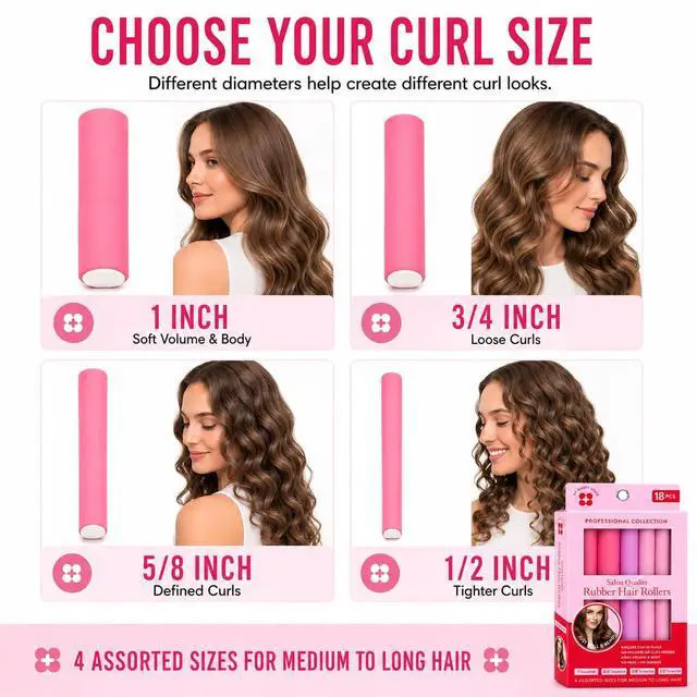 Alt view image 5 of 7 - MyFlexi Rods for Long Hair, 18-Piece Heatless Curlers