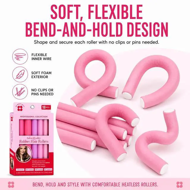 Alt view image 4 of 7 - MyFlexi Rods for Long Hair, 18-Piece Heatless Curlers