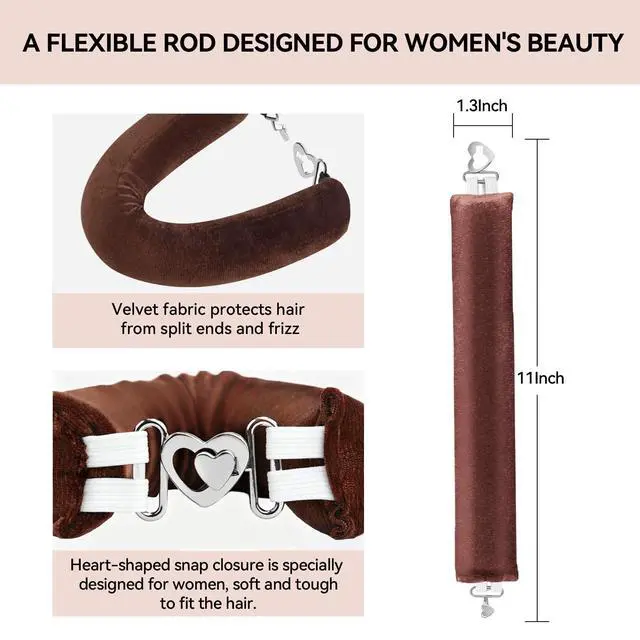Alt view image 2 of 6 - Heatless Curls Overnight Hair Care Set - Jumbo Velvet Hair Curlers