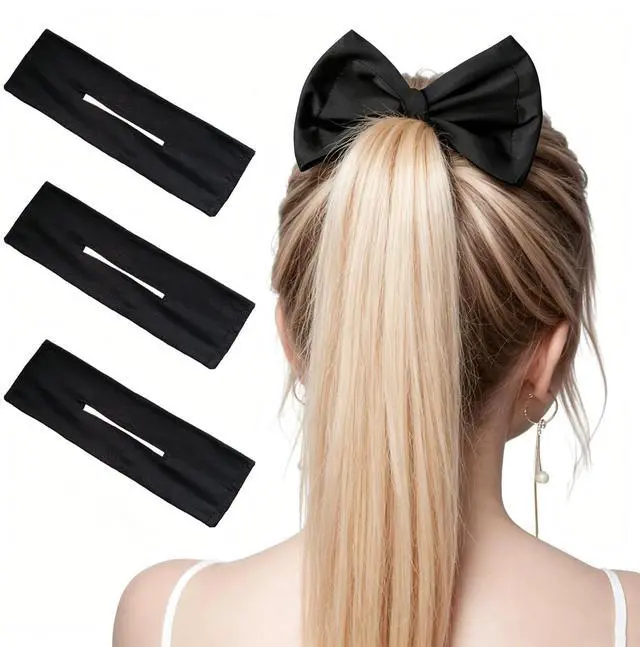 Main image of 3PCS Deft Hair Bun Maker for Twister Lazy Hair Curler Deft Bun, Black