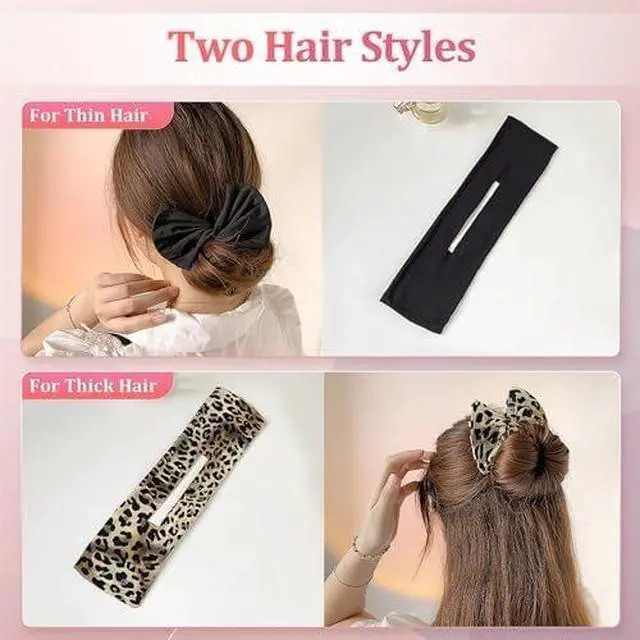 Alt view image 5 of 7 - 3PCS Deft Hair Bun Maker for Twister Lazy Hair Curler Deft Bun, Black