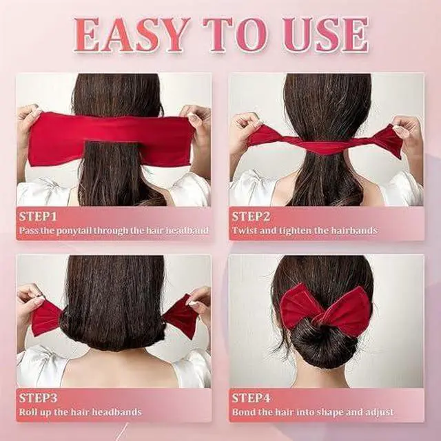 Alt view image 6 of 7 - 3PCS Deft Hair Bun Maker for Twister Lazy Hair Curler Deft Bun, Black