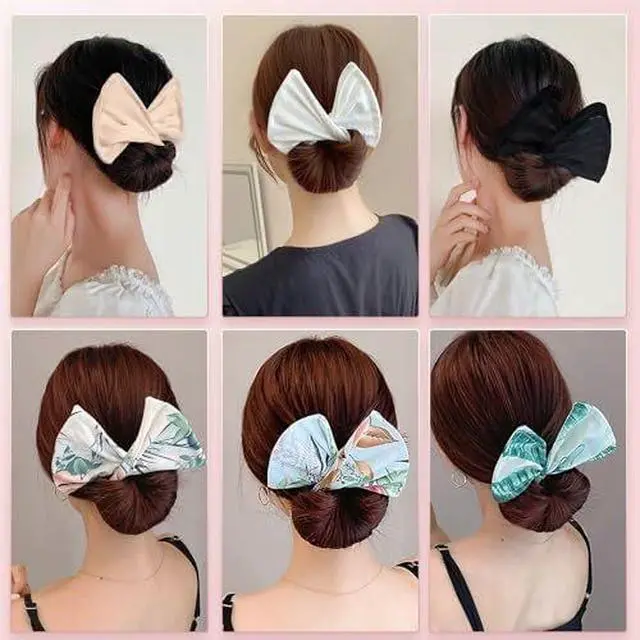 Alt view image 7 of 7 - 3PCS Deft Hair Bun Maker for Twister Lazy Hair Curler Deft Bun, Black