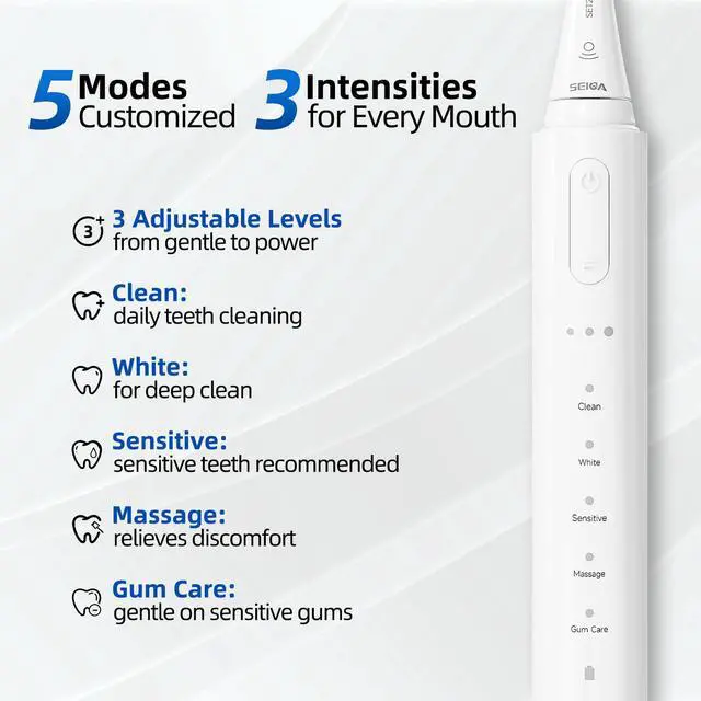 Alt view image 2 of 7 - Sonic Electric Toothbrush for Adults, Rechargeable Travel