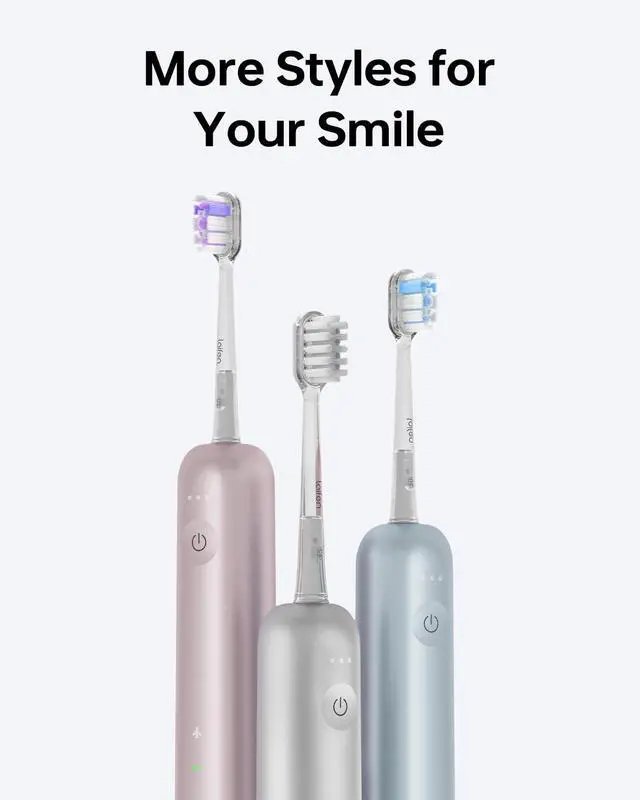 Alt view image 6 of 7 - Wave Electric Toothbrush, Oscillation & Vibration, IPX7 Waterproof Magnetic Rechargeable Travel Sonic Electric Toothbrush for Adults with 3 Brush Heads (Pink Aluminum Alloy)
