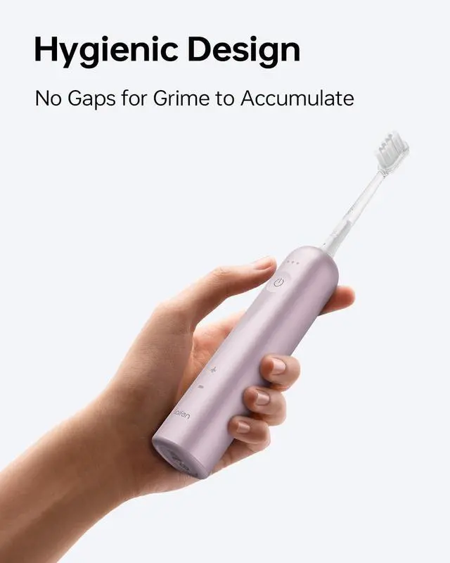 Alt view image 7 of 7 - Wave Electric Toothbrush, Oscillation & Vibration, IPX7 Waterproof Magnetic Rechargeable Travel Sonic Electric Toothbrush for Adults with 3 Brush Heads (Pink Aluminum Alloy)