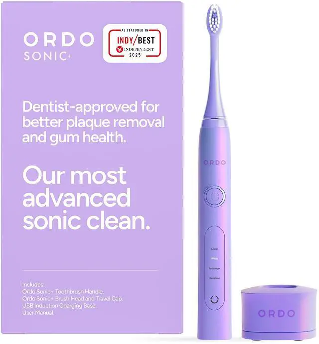 Main image of Sonic+ Electric Toothbrush for Adults, 4 Modes, Pearl Violet