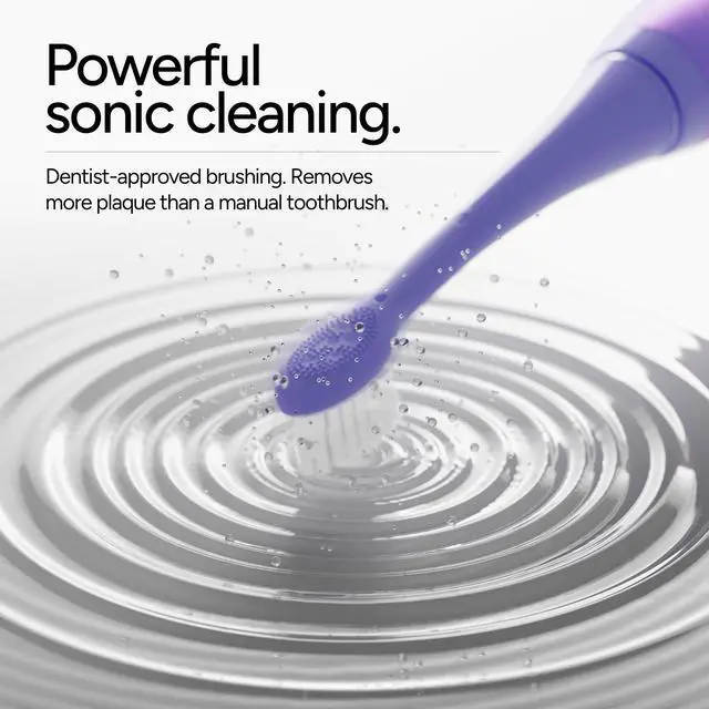Alt view image 4 of 4 - Sonic+ Electric Toothbrush for Adults, 4 Modes, Pearl Violet