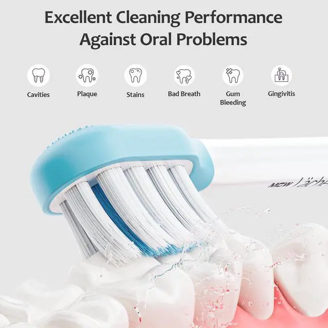 Alt view image 2 of 7 - Electric Toothbrush - Sonic Electric Toothbrush for Adults,Smart Timers & 3 Modes (3 Intensity Levels Each), IPX8 Waterproof, 4 Brush Heads, Travel Case, White