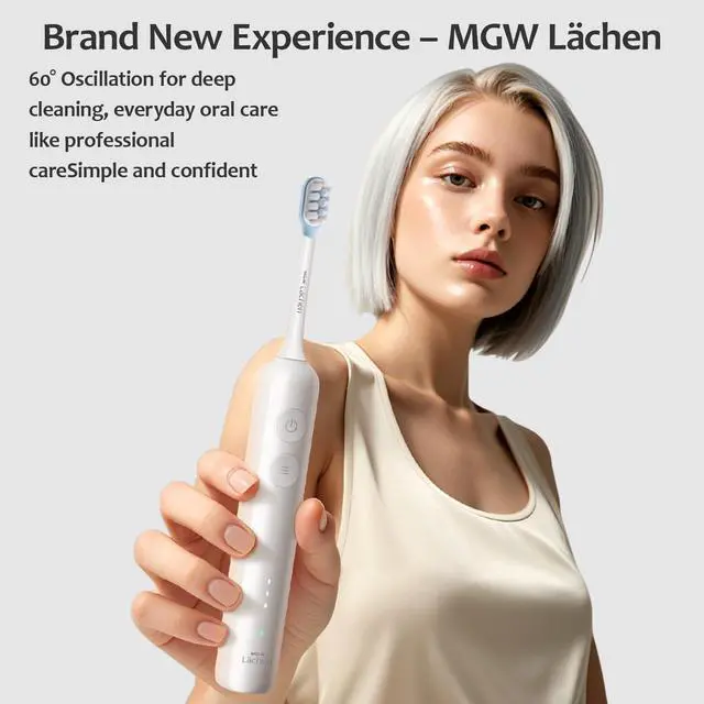 Alt view image 6 of 7 - Electric Toothbrush - Sonic Electric Toothbrush for Adults,Smart Timers & 3 Modes (3 Intensity Levels Each), IPX8 Waterproof, 4 Brush Heads, Travel Case, White