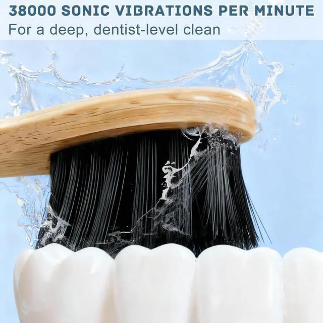 Alt view image 5 of 7 - Sonic Electric Toothbrush with Bamboo Heads