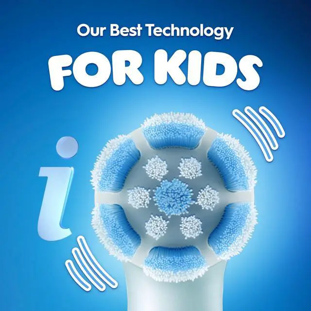 Alt view image 3 of 7 - iO Kids Limited Rechargeable Electric Powered Toothbrush, Stitch - Automatic Pressure Sensor - 3 Cleaning Settings - Music Timer - 28 Day Battery Life - Travel Case