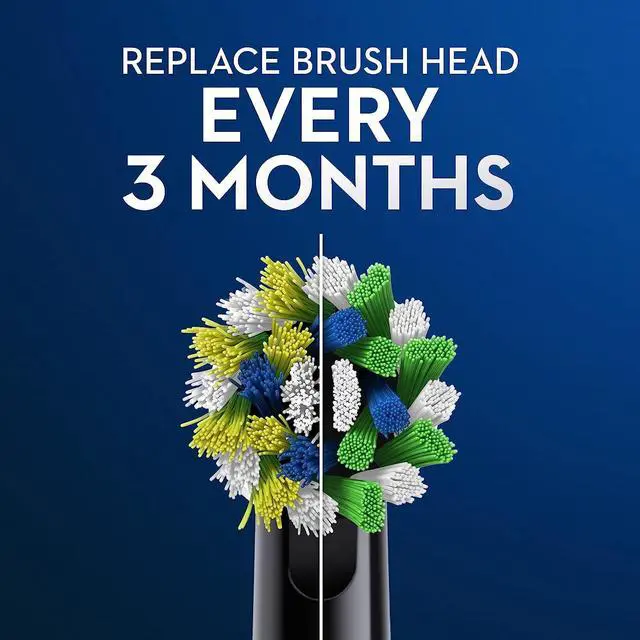 Alt view image 6 of 7 - Cross Action Replacement Brush Heads for an Oral-B Electric Toothbrush, Pack of 6, Black