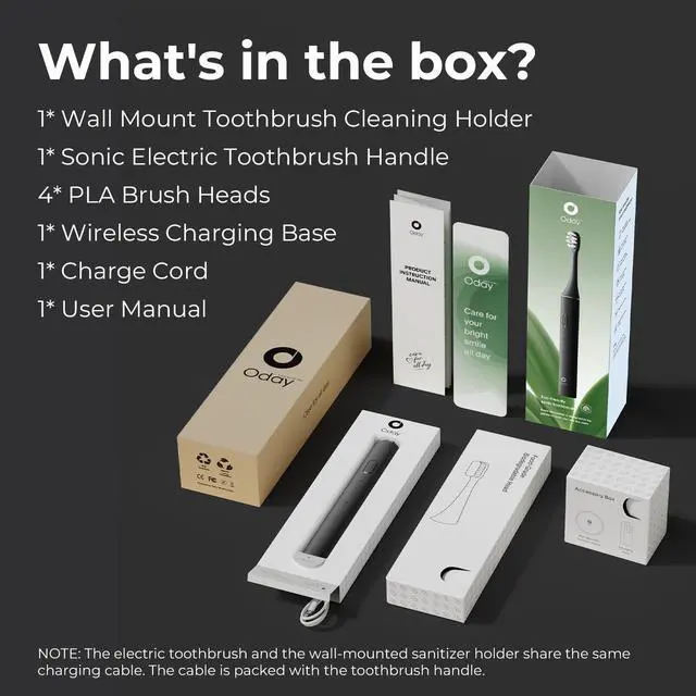 Alt view image 4 of 7 - Rechargeable Electric Toothbrush for Adults with UV Sanitizer Holder