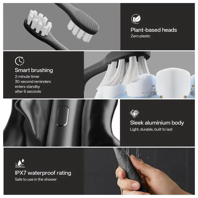 Alt view image 3 of 7 - Rechargeable Electric Toothbrush for Adults with UV Sanitizer Holder