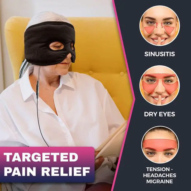 Alt view image 5 of 7 - Sinus Mask, Heated Eye Mask, Head Face Eye Heating Pad