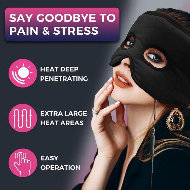 Alt view image 7 of 7 - Sinus Mask, Heated Eye Mask, Head Face Eye Heating Pad