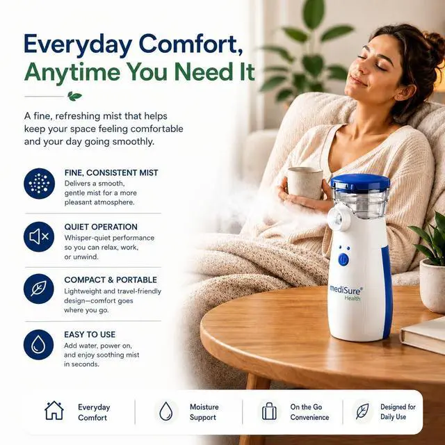 Alt view image 3 of 5 - - Fine Mist Device - Portable, Rechargeable Handheld Unit with Dual Mist Settings