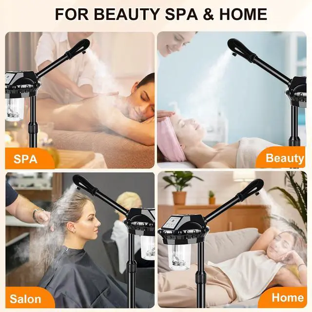 Alt view image 7 of 7 - Professional Facial Steamer,Hot Mist Steamer Face,Steamer Esthetician-Black