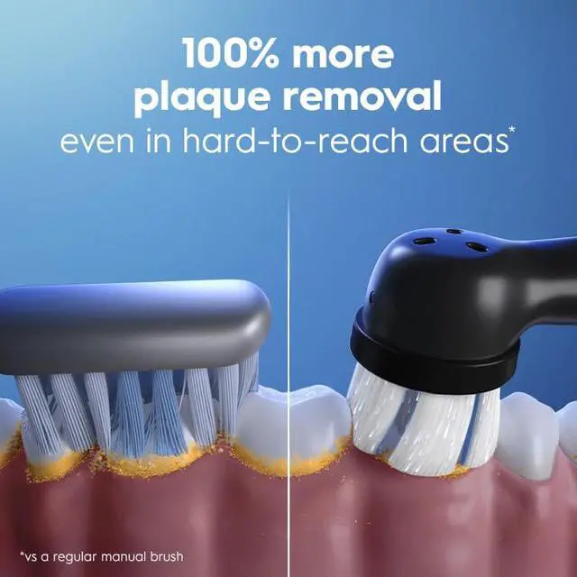 Alt view image 3 of 7 - Rechargeable Electric Toothbrush, iO2, 3 Cleaning Modes, Automatic Pressure Sensor to Protect Gums, Peach