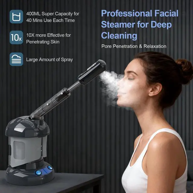 Alt view image 3 of 7 - Facial Steamer, Nano Ionic Ozone Face Steamer for Home & Salon