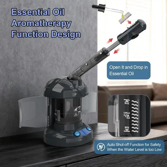 Alt view image 4 of 7 - Facial Steamer, Nano Ionic Ozone Face Steamer for Home & Salon