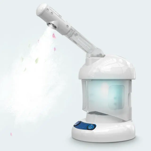 Alt view image 7 of 7 - Nano Ionic Facial Steamer - 360° Rotatable Sprayer - 40 Minutes Warm Mist - Humidifier - Professional Face Steamer for Facial Deep Cleaning (White)