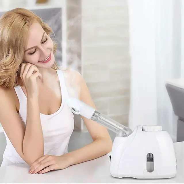 Alt view image 3 of 7 - Facial Steamer Nanometer Fine Mist for Deep Cleaning with Towel, 360 Rotating Arm, Home Spa Device for Personal Care