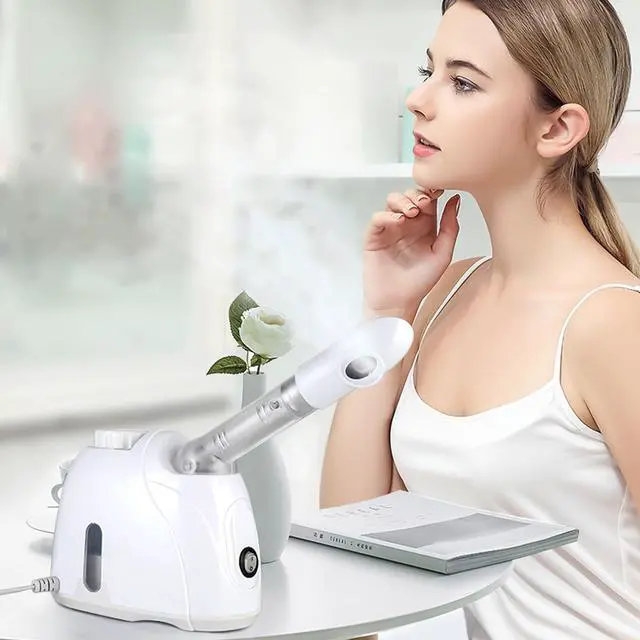 Alt view image 4 of 7 - Facial Steamer Nanometer Fine Mist for Deep Cleaning with Towel, 360 Rotating Arm, Home Spa Device for Personal Care