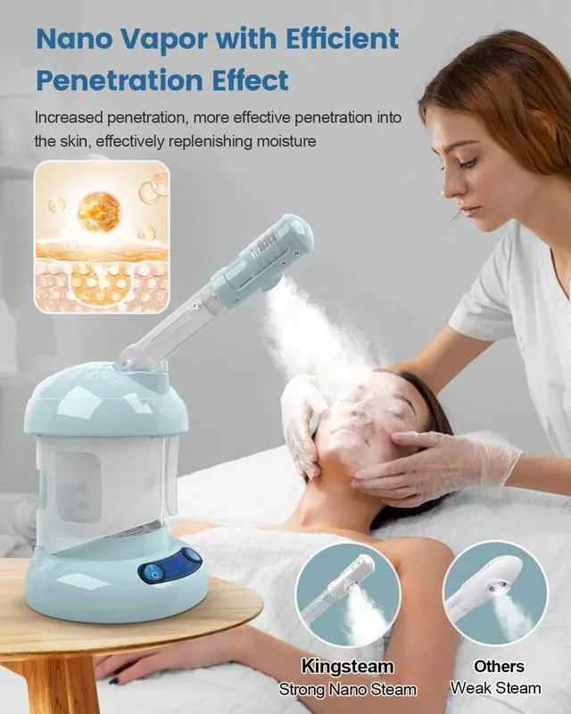 Alt view image 2 of 6 - Facial Steamer -Nano Ionic Face Steamer for Deep Cleaning