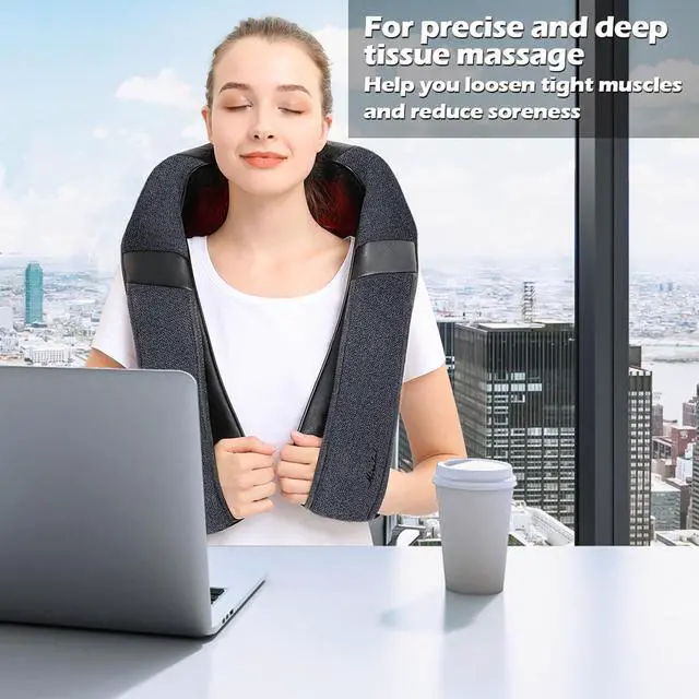 Alt view image 4 of 7 - Heat Neck Massager for Pain Relief Deep Tissue - Gift for Women Men