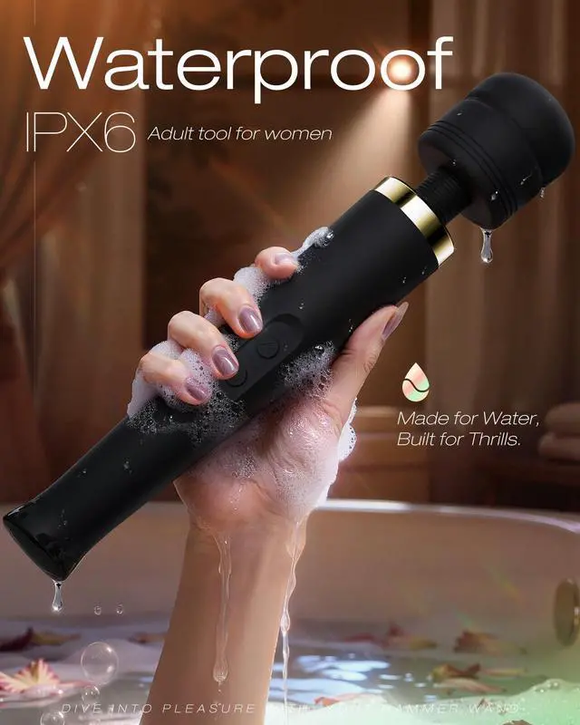 Alt view image 6 of 6 - Premium Massager Tools for Beginners AI-Sync App Control Body Massager with 8 Speeds & 5 Modes, 360° Head Massager Waterproof Massager, Massage Wand for Women, Men, Couple