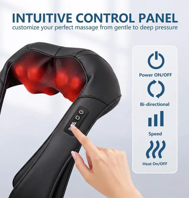 Alt view image 2 of 7 - Neck for Pain Relief Deep Tissue with Heat, Gifts for Women Men